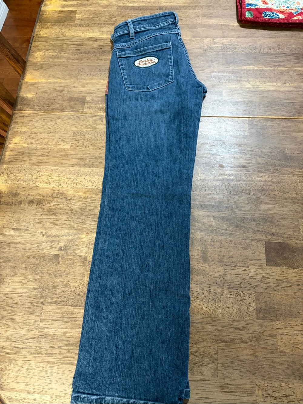 Dark Blue Women's Straight-Leg Jeans -Harley Davidson